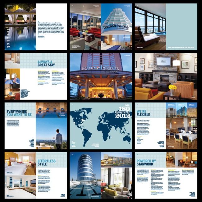 国外豪华酒店画册排版版式设计模板